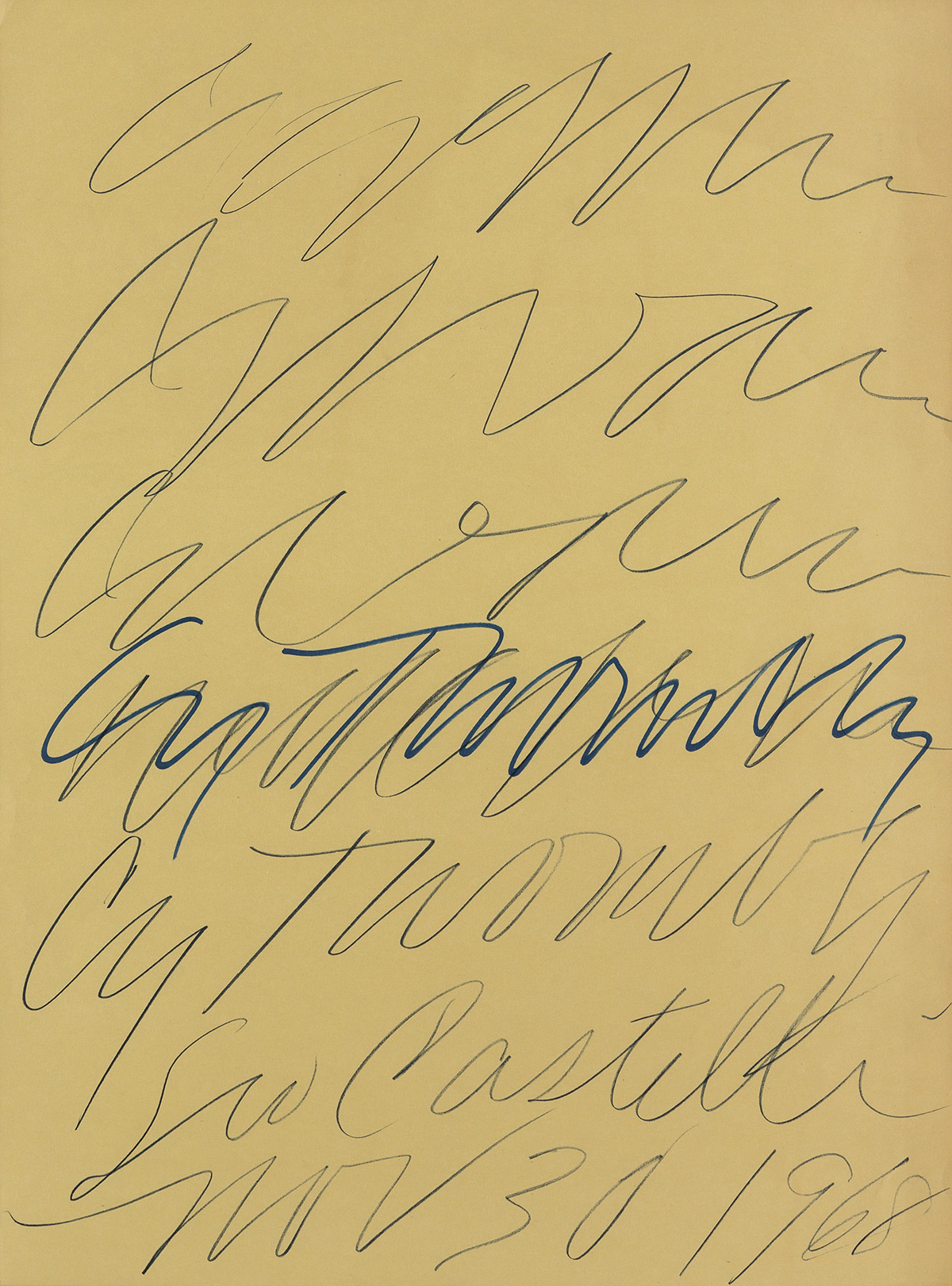 CY TWOMBLY Leo Castelli Gallery Poster.